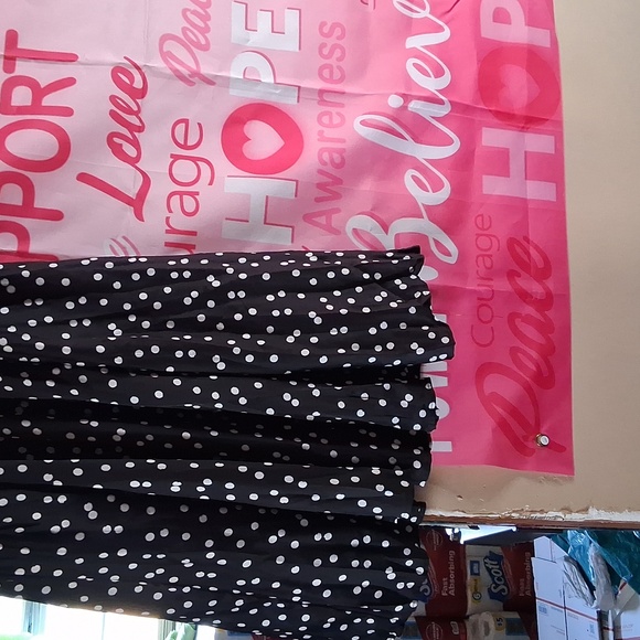 Time and Tru Black and White Polka Dot Skirt - Picture 4 of 6